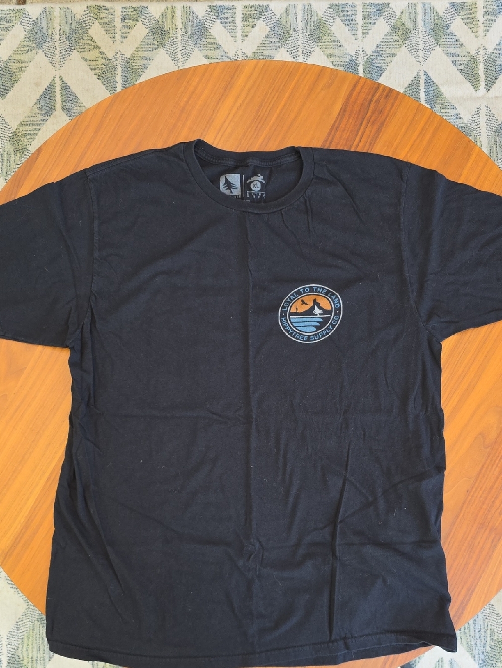 Hippytree Men's Black Graphic Crewneck T-Shirt - Outdoor Logo